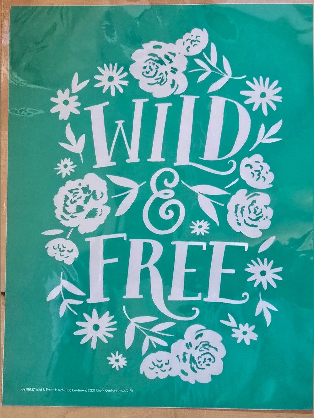 NEW Chalk Couture "Wild & Free" Chalk Silk Screen Transfer